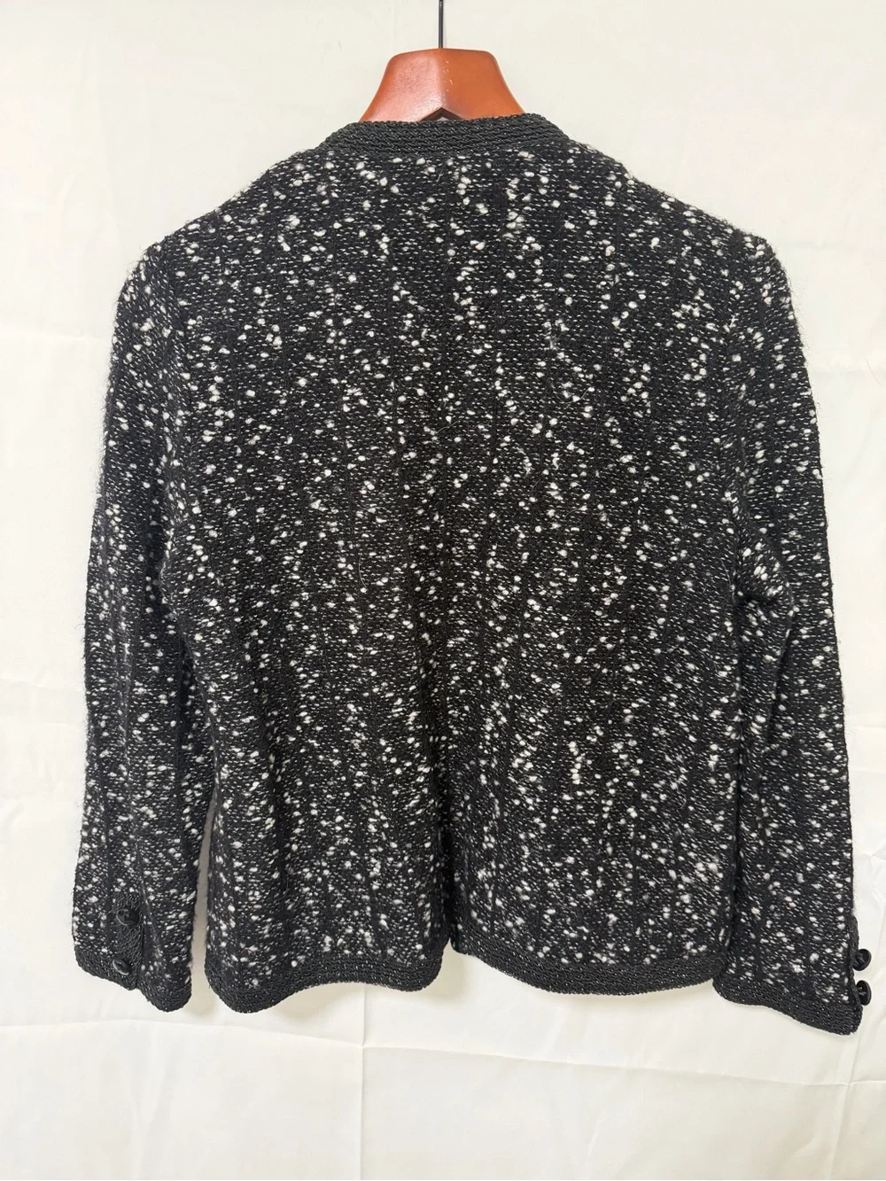 Castleberry Black & White Speckled Knit Cardigan